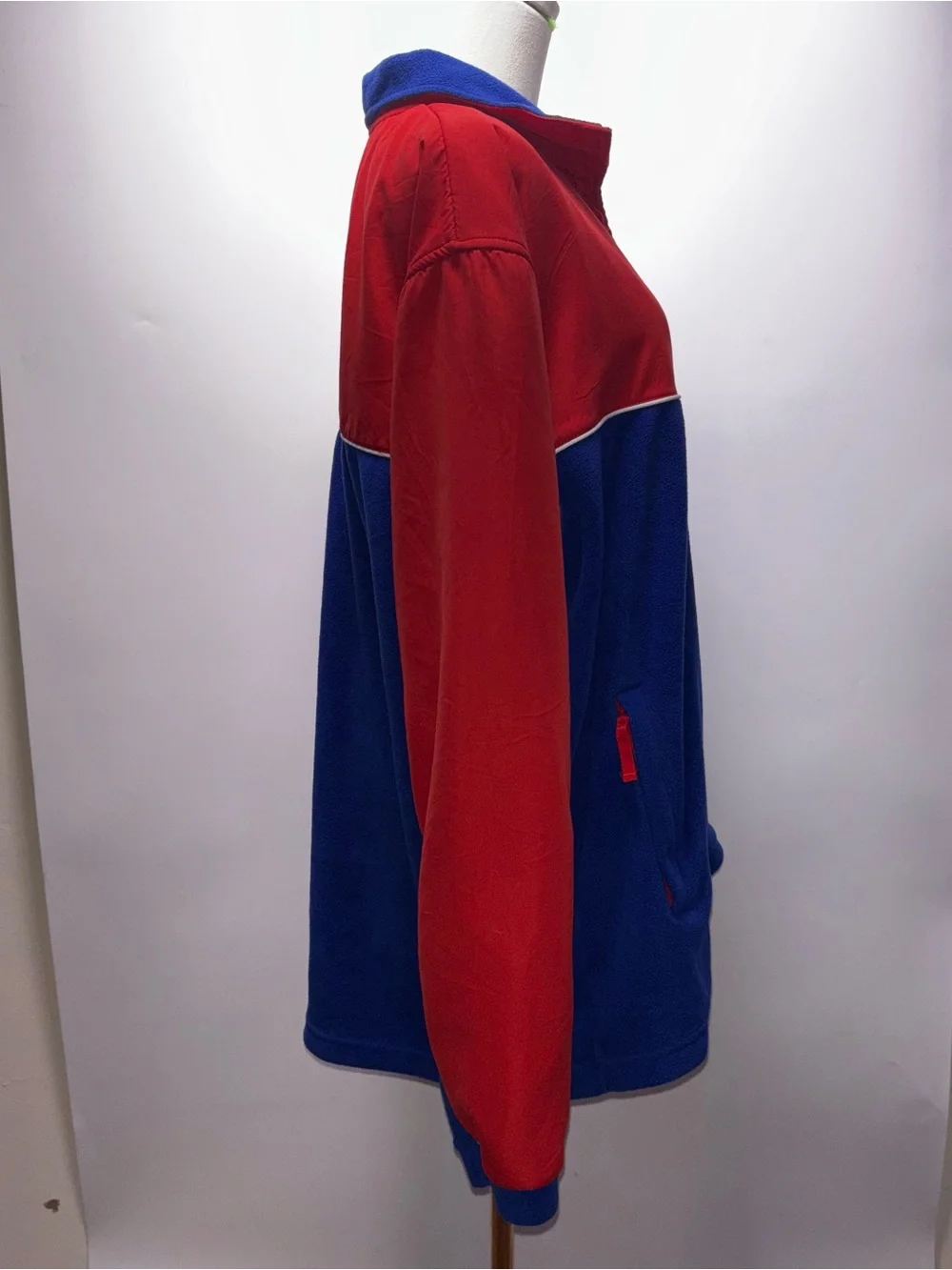 NFL NY Giants Fleece Color Block Jacket Size L